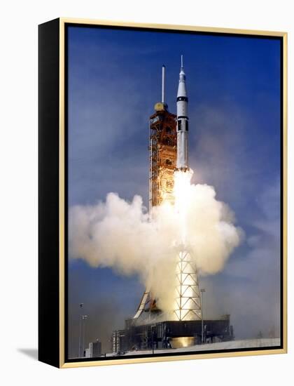 Liftoff of the Saturn IB Launch Vehicle-Stocktrek Images-Framed Premier Image Canvas