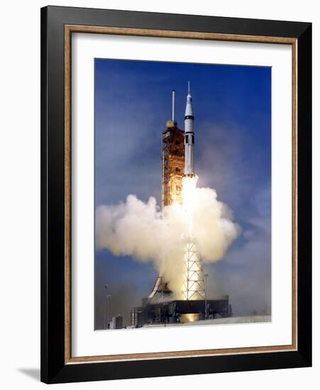 Liftoff of the Saturn IB Launch Vehicle-Stocktrek Images-Framed Photographic Print