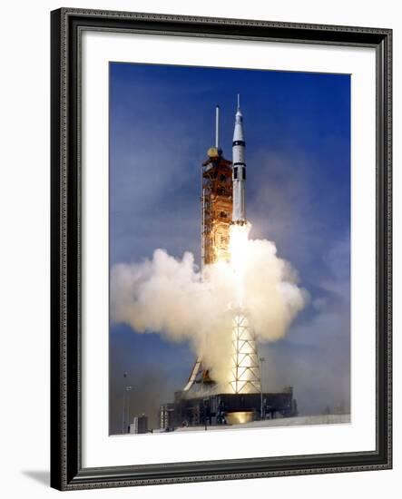 Liftoff of the Saturn IB Launch Vehicle-Stocktrek Images-Framed Photographic Print