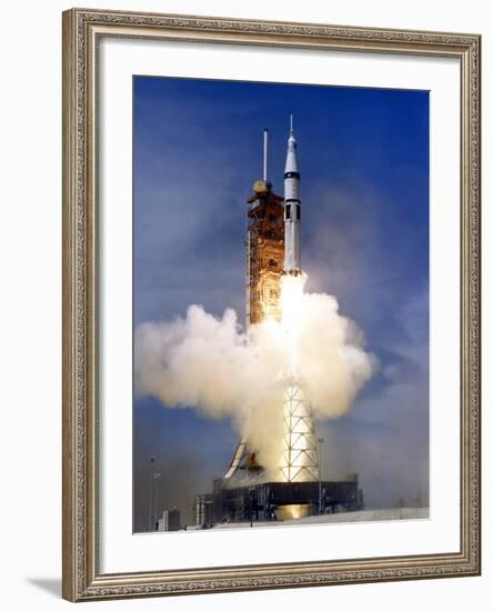 Liftoff of the Saturn IB Launch Vehicle-Stocktrek Images-Framed Photographic Print