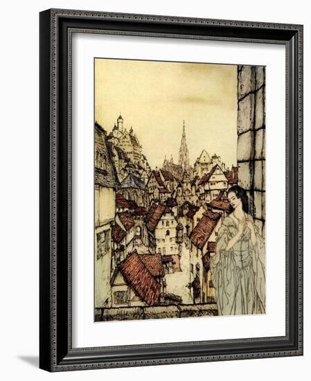 'Ligeia' by Edgar Allan Poe-Arthur Rackham-Framed Giclee Print