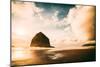 Light and Cloud Magic at Haystack Rock, Cannon Beach, Oregon Coast-Vincent James-Mounted Photographic Print