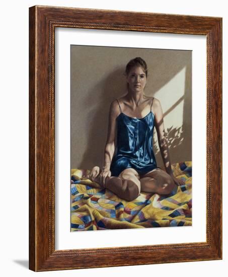Light and Shadows and a Seated Woman, c.1997-Helen J. Vaughn-Framed Giclee Print
