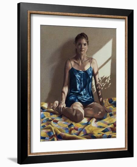 Light and Shadows and a Seated Woman, c.1997-Helen J. Vaughn-Framed Giclee Print