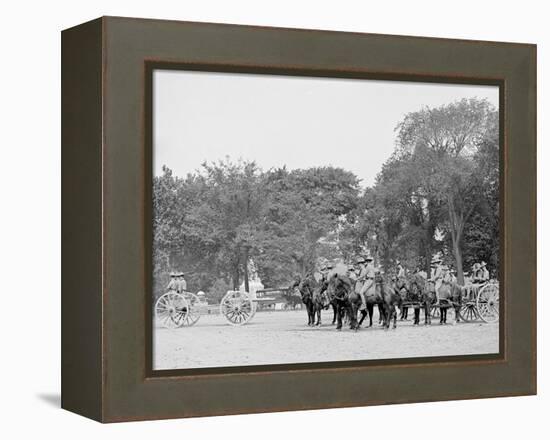 Light Artillery Drill, Horse Battery, at Ease, United States Military Academy, West Point, N.Y.-null-Framed Stretched Canvas