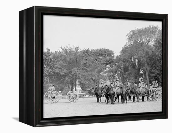 Light Artillery Drill, Horse Battery, at Ease, United States Military Academy, West Point, N.Y.-null-Framed Stretched Canvas