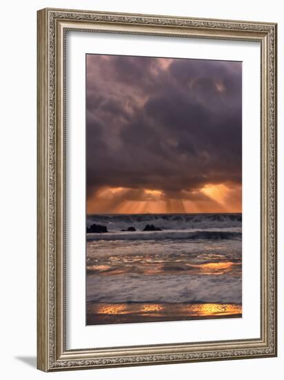 Light Beams at Big Sur-Vincent James-Framed Photographic Print