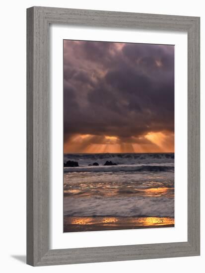 Light Beams at Big Sur-Vincent James-Framed Photographic Print