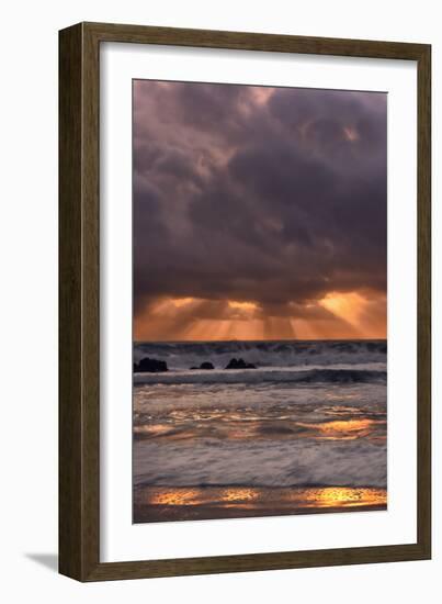 Light Beams at Big Sur-Vincent James-Framed Photographic Print