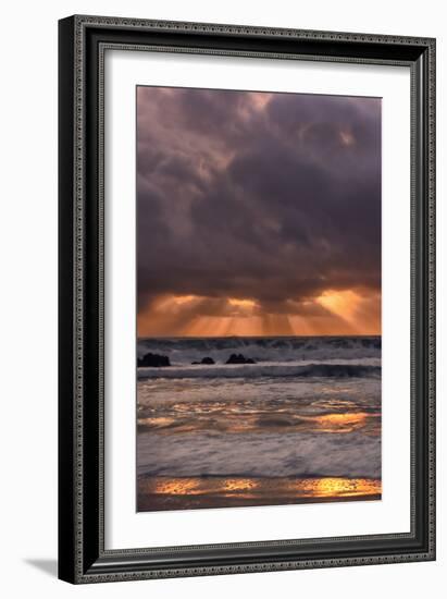 Light Beams at Big Sur-Vincent James-Framed Photographic Print