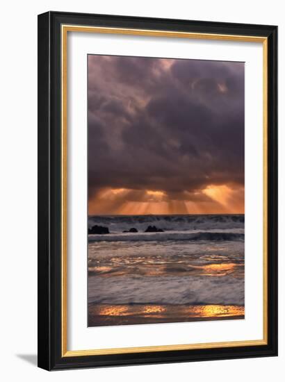 Light Beams at Big Sur-Vincent James-Framed Photographic Print