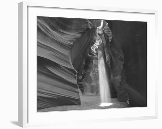 Light Beams Down into Upper Antelope Canyon on the Navajo Reservation Near Page, Arizona, Usa-Chuck Haney-Framed Photographic Print