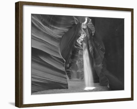 Light Beams Down into Upper Antelope Canyon on the Navajo Reservation Near Page, Arizona, Usa-Chuck Haney-Framed Photographic Print