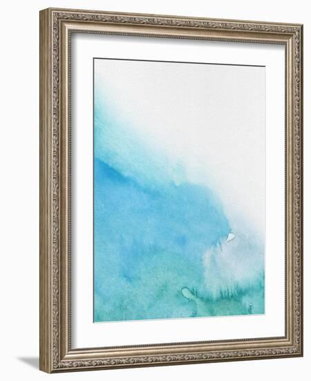 Light Blue Abstract Watercolor I-Hallie Clausen-Framed Art Print