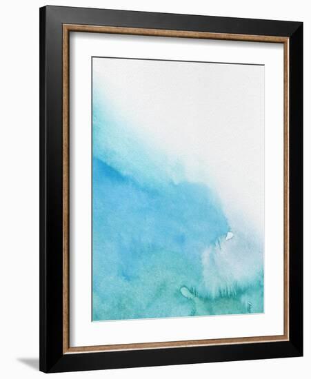 Light Blue Abstract Watercolor I-Hallie Clausen-Framed Art Print