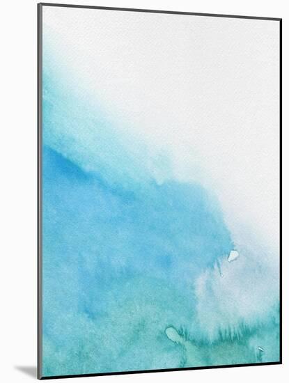 Light Blue Abstract Watercolor I-Hallie Clausen-Mounted Art Print