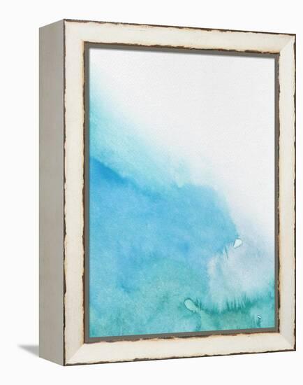 Light Blue Abstract Watercolor I-Hallie Clausen-Framed Stretched Canvas