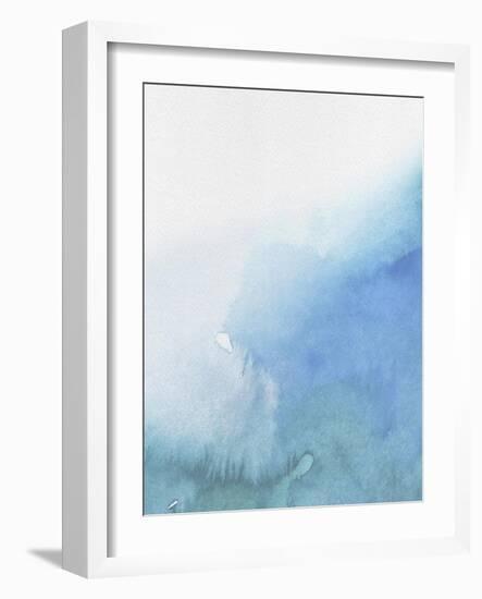 Light Blue Abstract Watercolor-Hallie Clausen-Framed Art Print