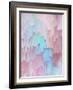 Light Blue And Pink Glitches-Emanuela Carratoni-Framed Art Print