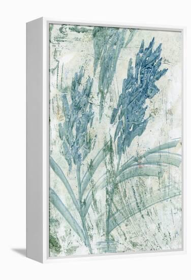 Light Blue Flowers, 2022 (Oil on Paper)-Marina Falco-Framed Premier Image Canvas