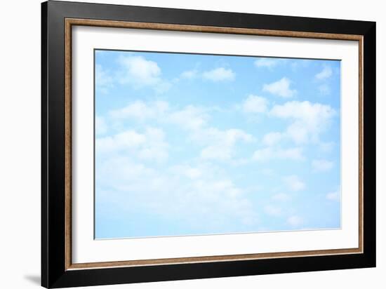 Light Blue Sky with Clouds, May Be Used as Background-Zoom-zoom-Framed Photographic Print