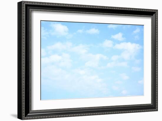 Light Blue Sky with Clouds, May Be Used as Background-Zoom-zoom-Framed Photographic Print