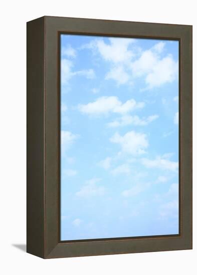 Light Blue Spring Sky with Clouds, May Be Used as Background-Zoom-zoom-Framed Premier Image Canvas