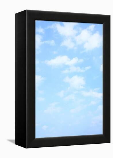 Light Blue Spring Sky with Clouds, May Be Used as Background-Zoom-zoom-Framed Premier Image Canvas