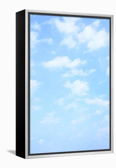 Light Blue Spring Sky with Clouds, May Be Used as Background-Zoom-zoom-Framed Premier Image Canvas