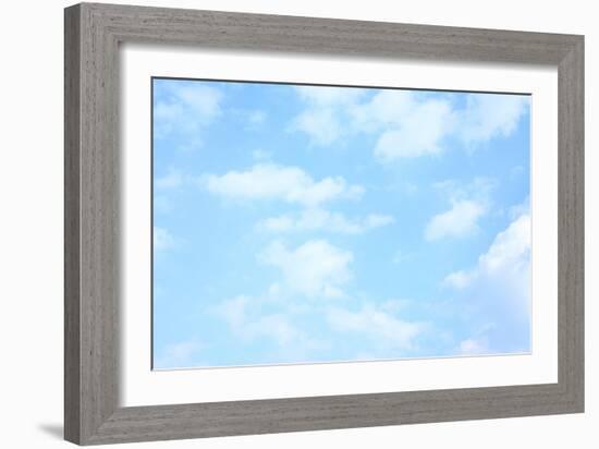 Light Blue Spring Sky with Clouds, May Be Used as Background-Zoom-zoom-Framed Photographic Print