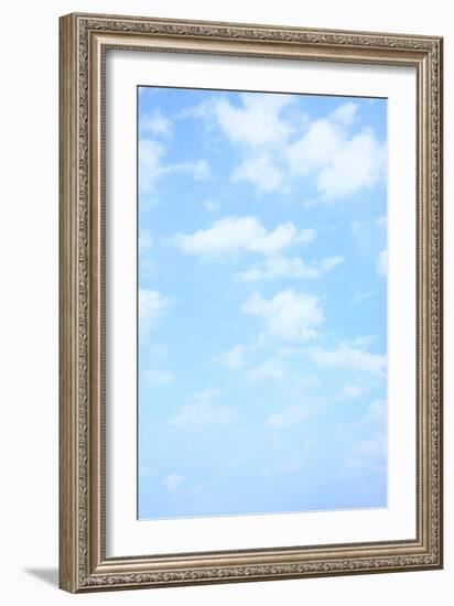 Light Blue Spring Sky with Clouds, May Be Used as Background-Zoom-zoom-Framed Photographic Print