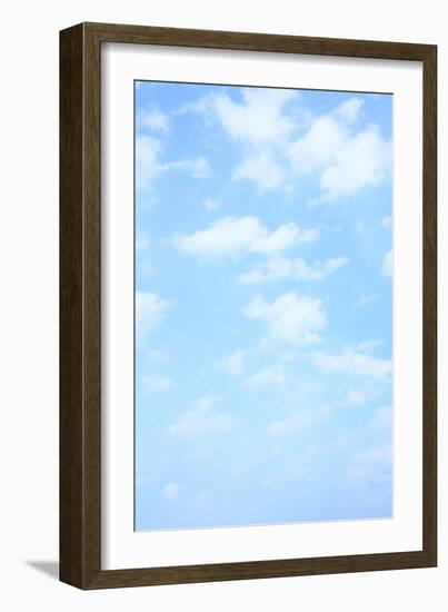 Light Blue Spring Sky with Clouds, May Be Used as Background-Zoom-zoom-Framed Photographic Print