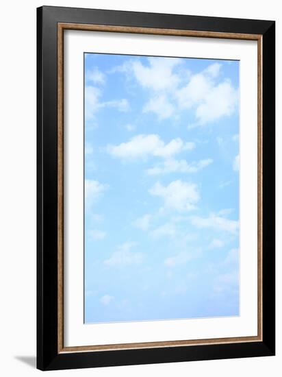 Light Blue Spring Sky with Clouds, May Be Used as Background-Zoom-zoom-Framed Photographic Print