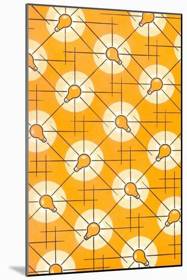 Light Bulb Pattern-null-Mounted Giclee Print
