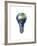 Light Bulb with Planet Earth Inside Glass, Africa and Europe View-null-Framed Art Print