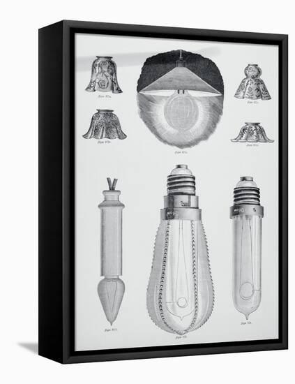 Light Bulbs on Display-null-Framed Premier Image Canvas