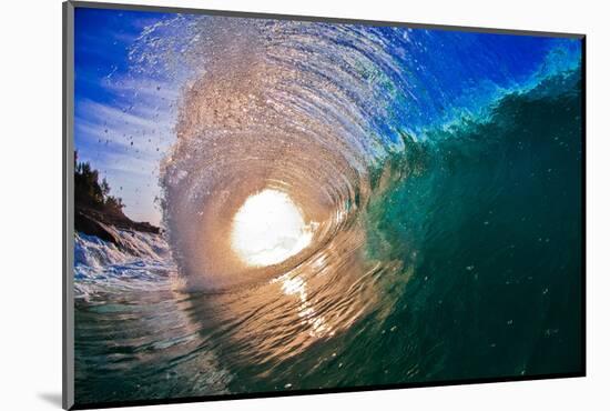 Light Burst-Wave breaking off N. Stradbroke Island, Queensland, Australia-Mark A Johnson-Mounted Photographic Print