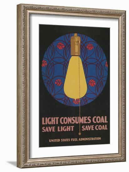 Light Consumes Coal-null-Framed Giclee Print