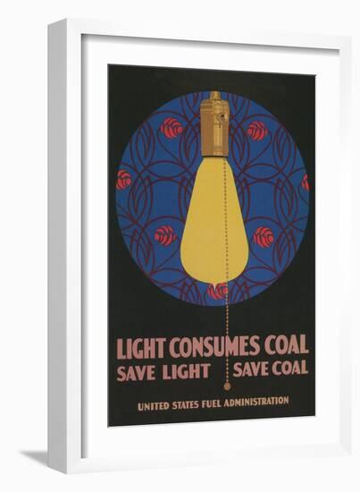 Light Consumes Coal-null-Framed Giclee Print