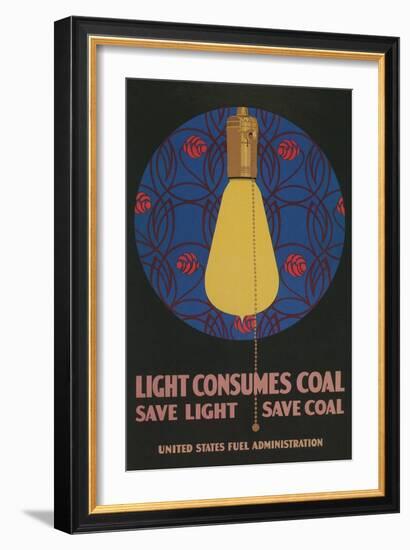 Light Consumes Coal-null-Framed Giclee Print