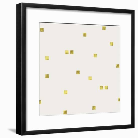 Light Cream Golden Squares Confetti-Tina Lavoie-Framed Giclee Print