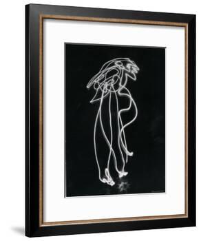 Light Drawing of Figure by Pablo Picasso Using Flashlight-Gjon Mili-Framed Photographic Print