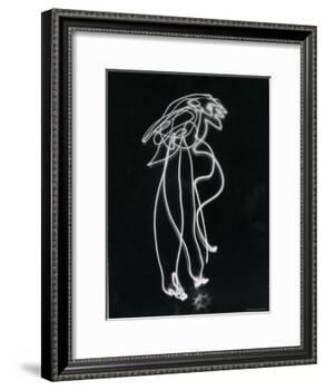 Light Drawing of Figure by Pablo Picasso Using Flashlight-Gjon Mili-Framed Photographic Print