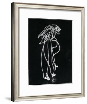 Light Drawing of Figure by Pablo Picasso Using Flashlight-Gjon Mili-Framed Photographic Print