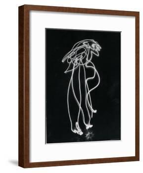 Light Drawing of Figure by Pablo Picasso Using Flashlight-Gjon Mili-Framed Photographic Print