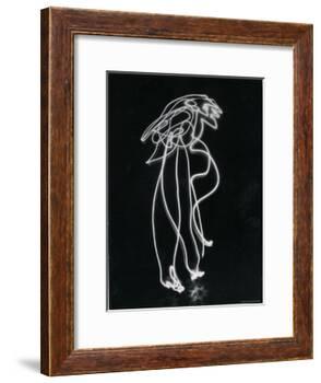 Light Drawing of Figure by Pablo Picasso Using Flashlight-Gjon Mili-Framed Photographic Print