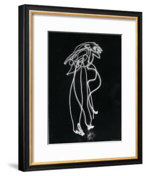 Light Drawing of Figure by Pablo Picasso Using Flashlight-Gjon Mili-Framed Photographic Print