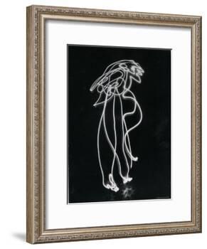 Light Drawing of Figure by Pablo Picasso Using Flashlight-Gjon Mili-Framed Photographic Print