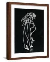 Light Drawing of Figure by Pablo Picasso Using Flashlight-Gjon Mili-Framed Photographic Print