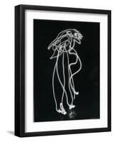 Light Drawing of Figure by Pablo Picasso Using Flashlight-Gjon Mili-Framed Photographic Print